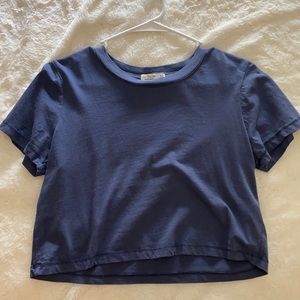 Cotton On blue cropped tshirt- S